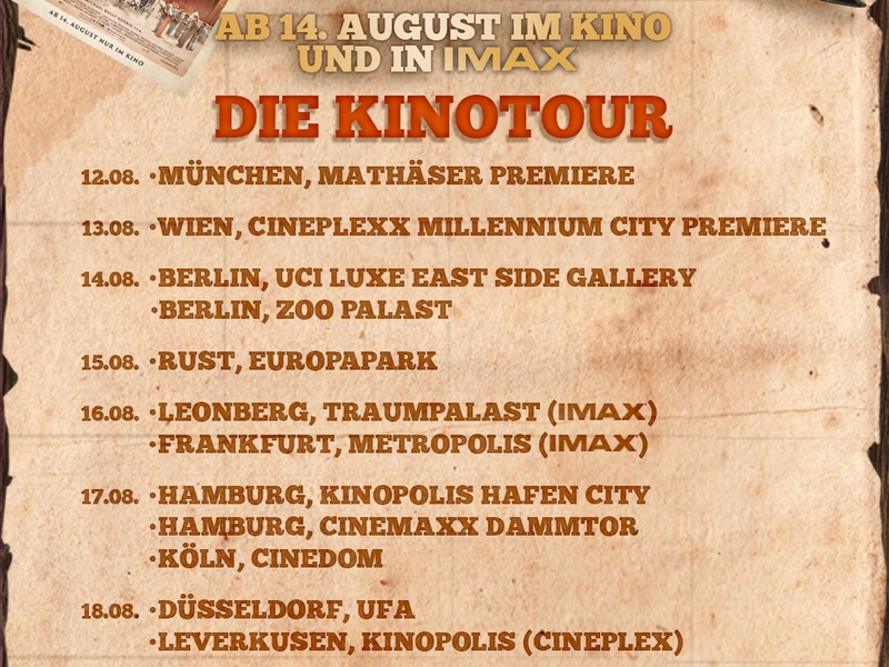 DAS KANU DES MANITU: Abahachi, Ranger und Dimitri gehen auf große Kinotour! - Foto: presseportal.de