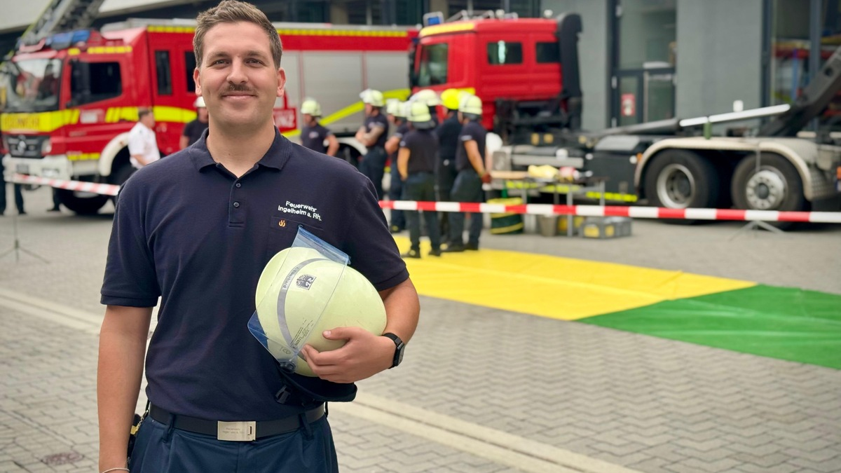 FW Mainz: Während der Ausbildung schon Leben gerettet: Feuerwehr-Azubi Jonas Eberhard spendet Stammzellen für einen unbekannten Patienten - Foto: presseportal.de