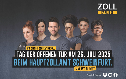 HZA-SW: Schmuggel, Schwarzarbeit und Steuern - Tag der offenen TĂŒr des Hauptzollamts Schweinfurt am Samstag, den 26. Juli 2025 - Foto: presseportal.de HZA-SW: Schmuggel, Schwarzarbeit und Steuern - Tag der offenen TĂŒr des Hauptzollamts Schweinfurt am Samstag, den 26. Juli 2025 - Foto: presseportal.de