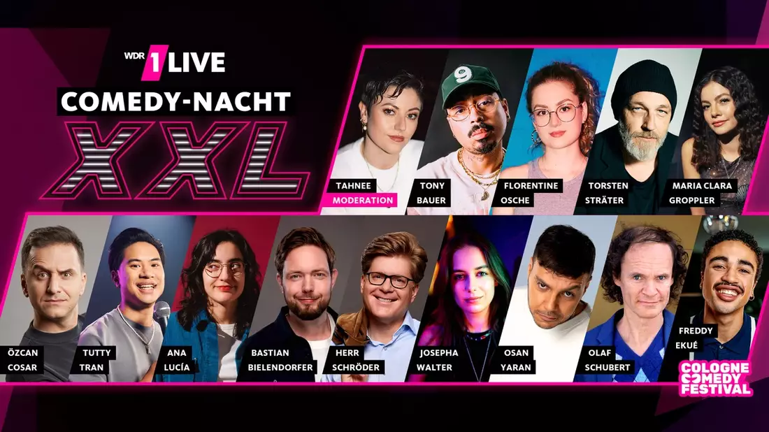 Die 1LIVE COMEDY-NACHT XXL – so viele Comedians wie noch nie! - Bild: presseportal.de