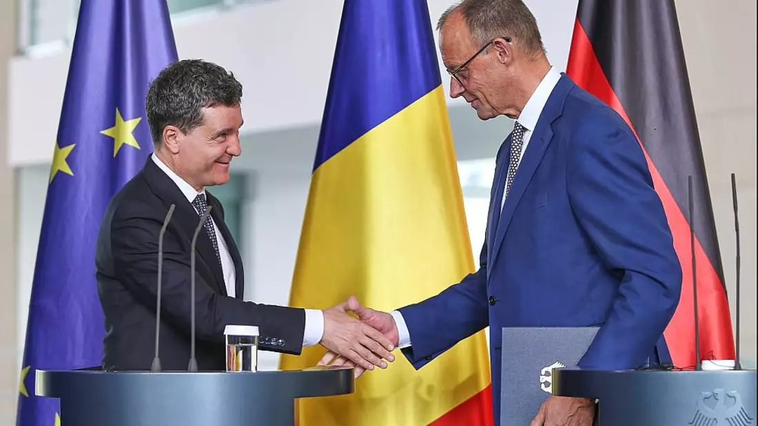Nicusor Dan und Friedrich Merz am 18.07.2025 - Bild: über dts Nachrichtenagentur