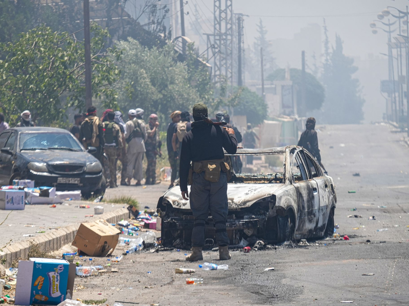 Berichten zufolge ist die Lage in der Stadt Suwaida inzwischen unter Kontrolle.     - Foto: Moawia Atrash/dpa