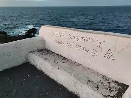 Graffiti gegen Touristen auf den Kanarischen Inseln (Archiv) - Foto: über dts Nachrichtenagentur
