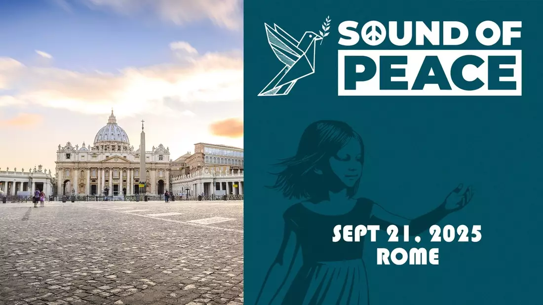 Weltfriedenskonzert SOUND OF PEACE: Internationales Benefiz-Konzert als Zeichen des Friedens erstmals vor der ehrwürdigen Kulisse des Petersplatzes - Bild: presseportal.de