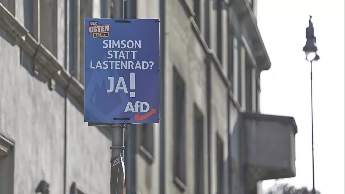 AfD-Wahlplakat zur Landtagswahl in Thüringen 2024 (Archiv) - Bild: über dts Nachrichtenagentur