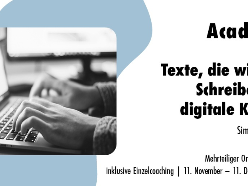 Texte, die wirken: Schreiben für digitale Medien - auf allen Kanälen / Mehrteiliger Online-Workshop inklusive Einzelcoaching - Foto: presseportal.de