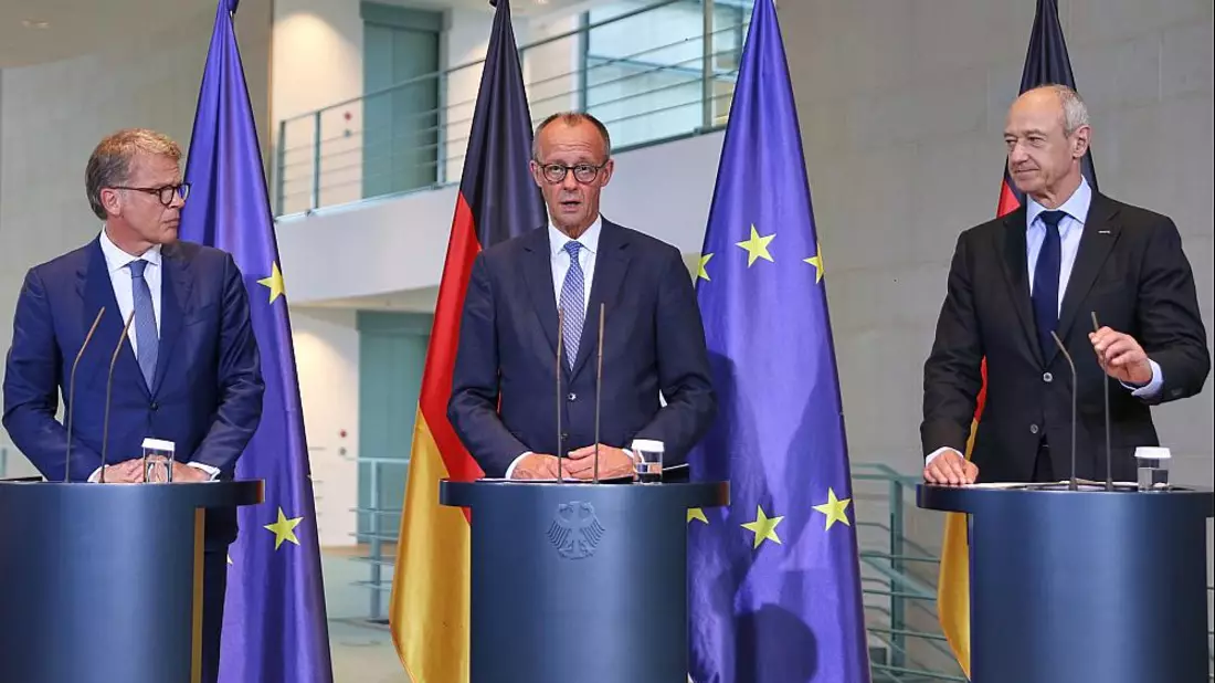 Empfang Vertreter der Unternehmensinitiative Made for Germany durch BK Merz am 21.07.2025 - Bild: über dts Nachrichtenagentur