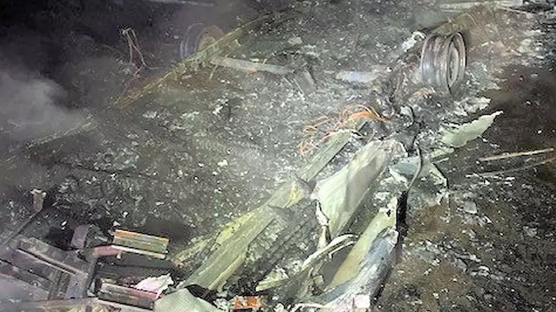 POL-PDKL: Wohnwagen brennt komplett ab - Bild: presseportal.de