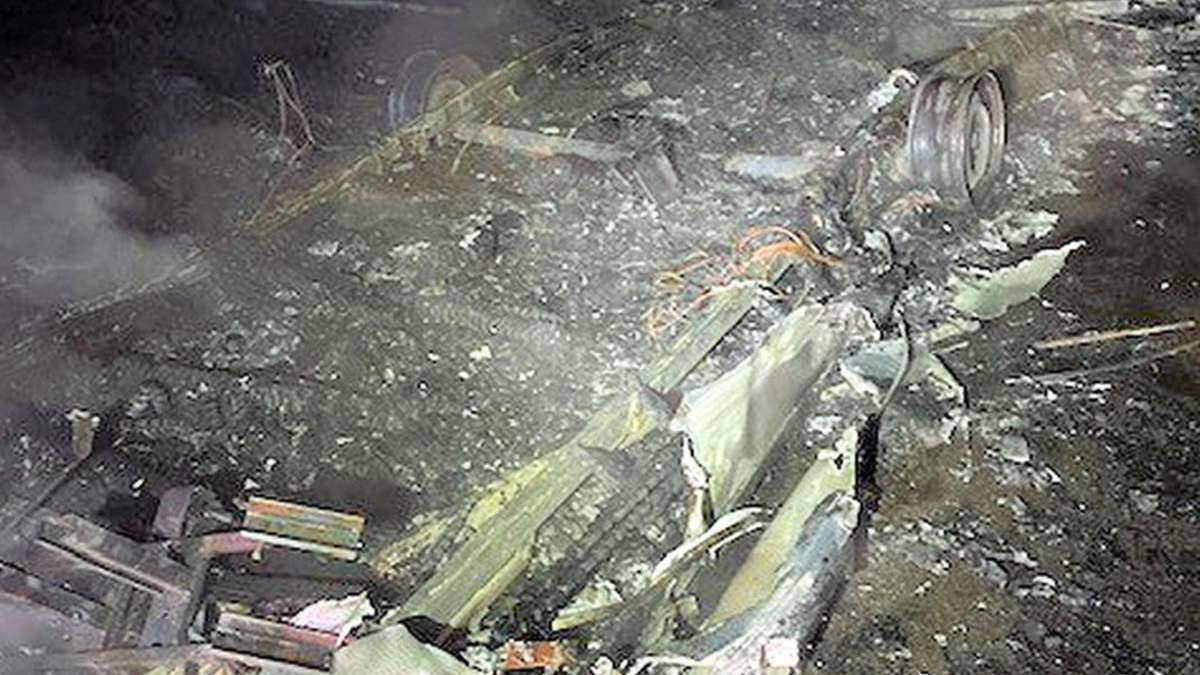 POL-PDKL: Wohnwagen brennt komplett ab - Foto: presseportal.de