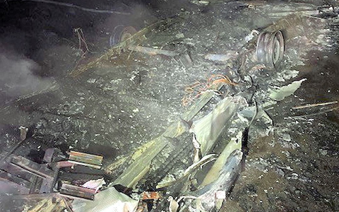 POL-PDKL: Wohnwagen brennt komplett ab - Foto: presseportal.de