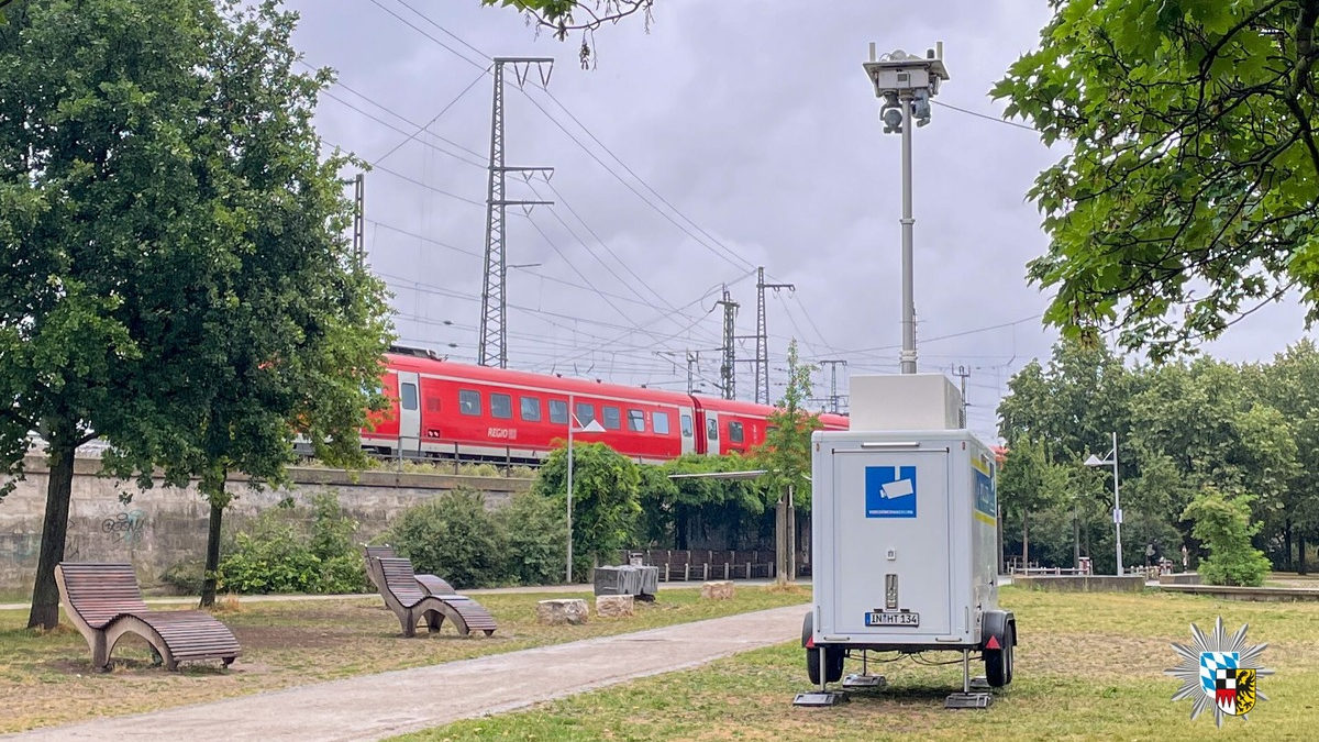 POL-MFR: (740) BAYAERN. 360° SICHERHEIT. BAHNHOF. - Erweiterung der mobilen Videoüberwachung im Celtispark - Foto: presseportal.de