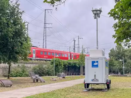 POL-MFR: (740) BAYAERN. 360° SICHERHEIT. BAHNHOF. - Erweiterung der mobilen Videoüberwachung im Celtispark - Foto: presseportal.de
