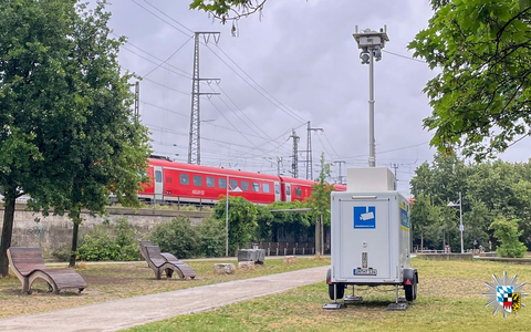 POL-MFR: (740) BAYAERN. 360° SICHERHEIT. BAHNHOF. - Erweiterung der mobilen Videoüberwachung im Celtispark - Foto: presseportal.de