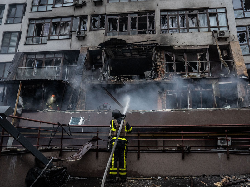 Immer wieder nimmt Russland auch Kiew ins Visier.  - Foto: Patryk Jaracz/SOPA Images via ZUMA Press Wire/dpa