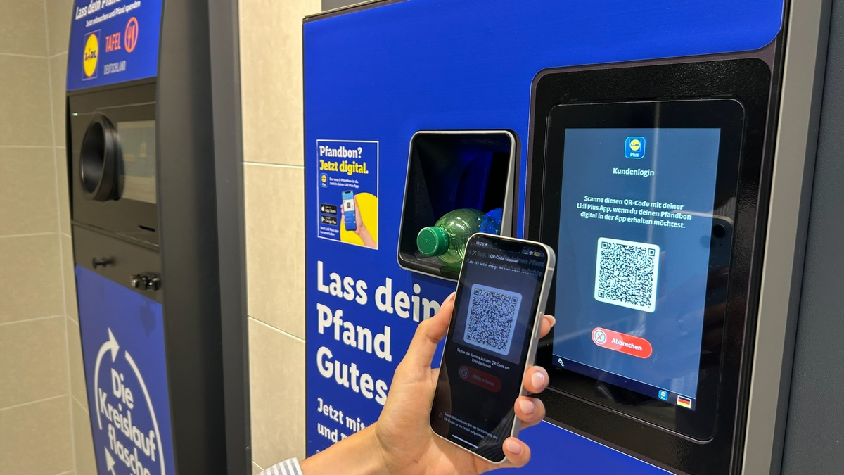 Lidl entwickelt Pfandrückgabe weiter und führt digitalen Pfandbon deutschlandweit ein / Für kundenfreundliche Digitalisierung und einen nachhaltigen Lebensmitteleinzelhandel - Foto: presseportal.de