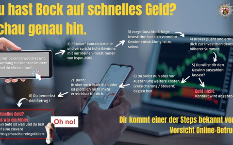 POL-PPTR: Wenn hohe Gewinnversprechen zu riesigen Verlusten werden: Polizei warnt vor Cyber-Trading-Fraud - Foto: presseportal.de POL-PPTR: Wenn hohe Gewinnversprechen zu riesigen Verlusten werden: Polizei warnt vor Cyber-Trading-Fraud - Foto: presseportal.de
