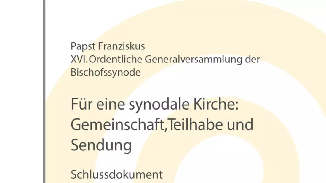 Schlussdokument der Weltsynode als Broschüre erschienen - Bild: presseportal.de