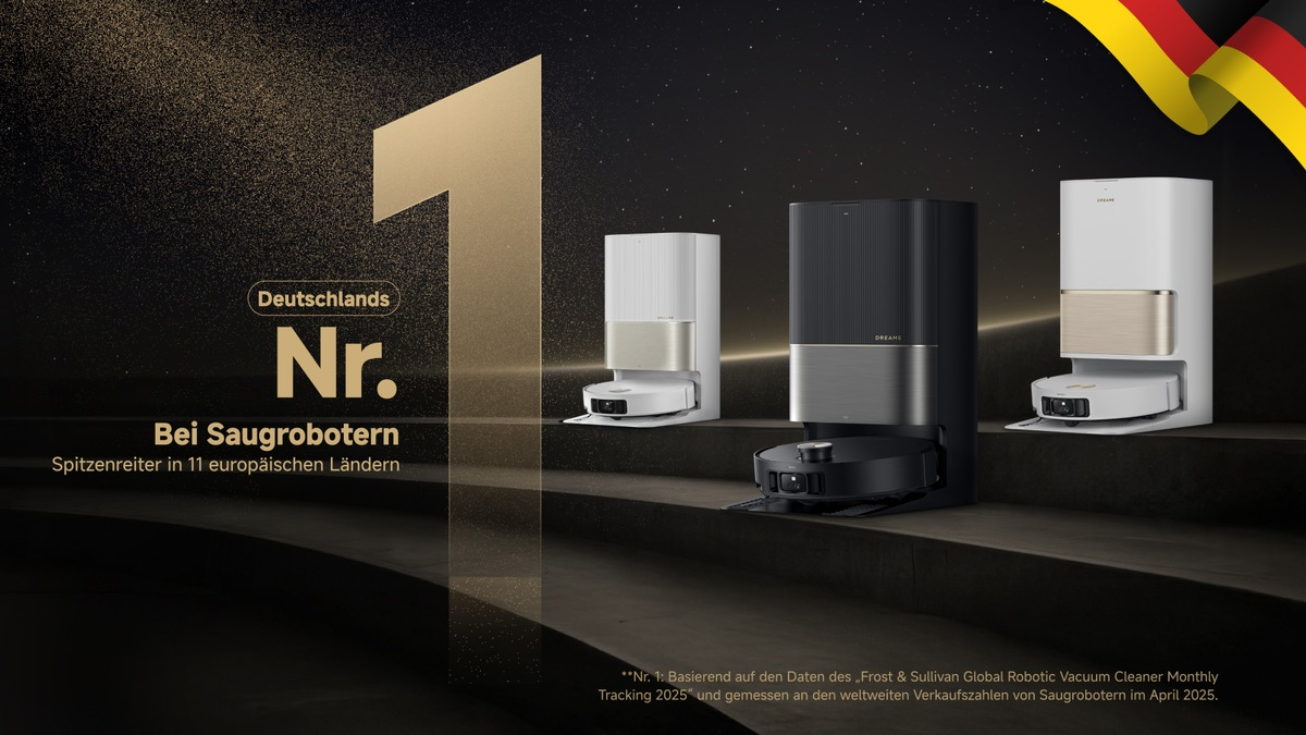 Dreame saugt sich an die Spitze: Nr. 1 in Deutschland und Europaweit führend / Mehr als ein Trend - Dreame setzt sichals Marktführer durch! - Foto: presseportal.de