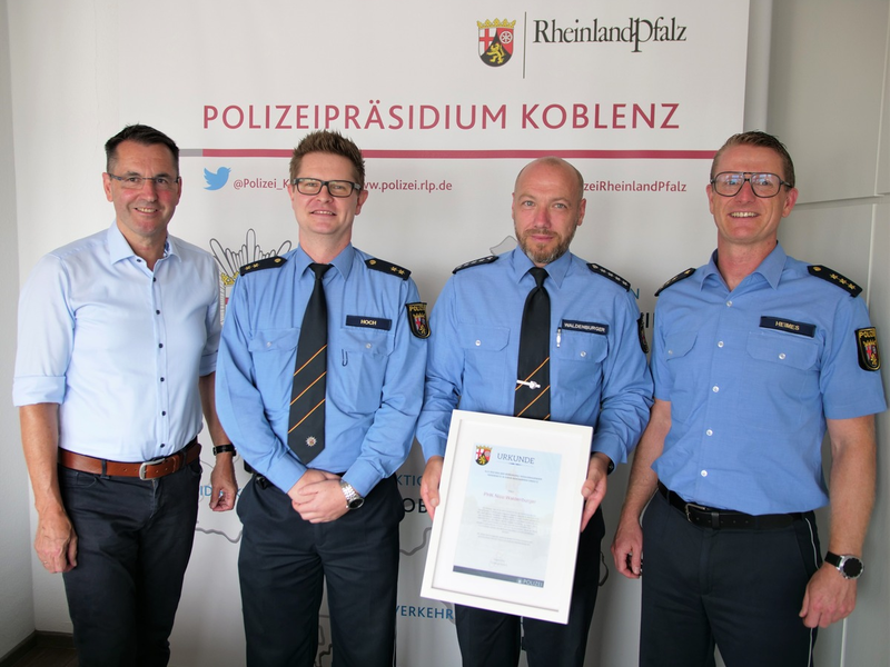 POL-PPKO: Behördenleitung ehrt Kollegen für herausragenden Einsatz - Foto: presseportal.de