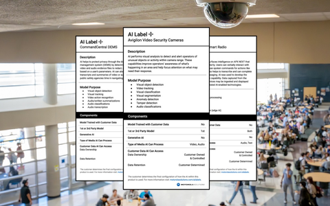 Motorola Solutions führt AI-Nutrition Labels ein - eine Neuheit für Produkte im Bereich der öffentlichen Sicherheit / Das Unternehmen verpflichtet sich, künstliche Intelligenz transparent zu nutzen - Foto: presseportal.de