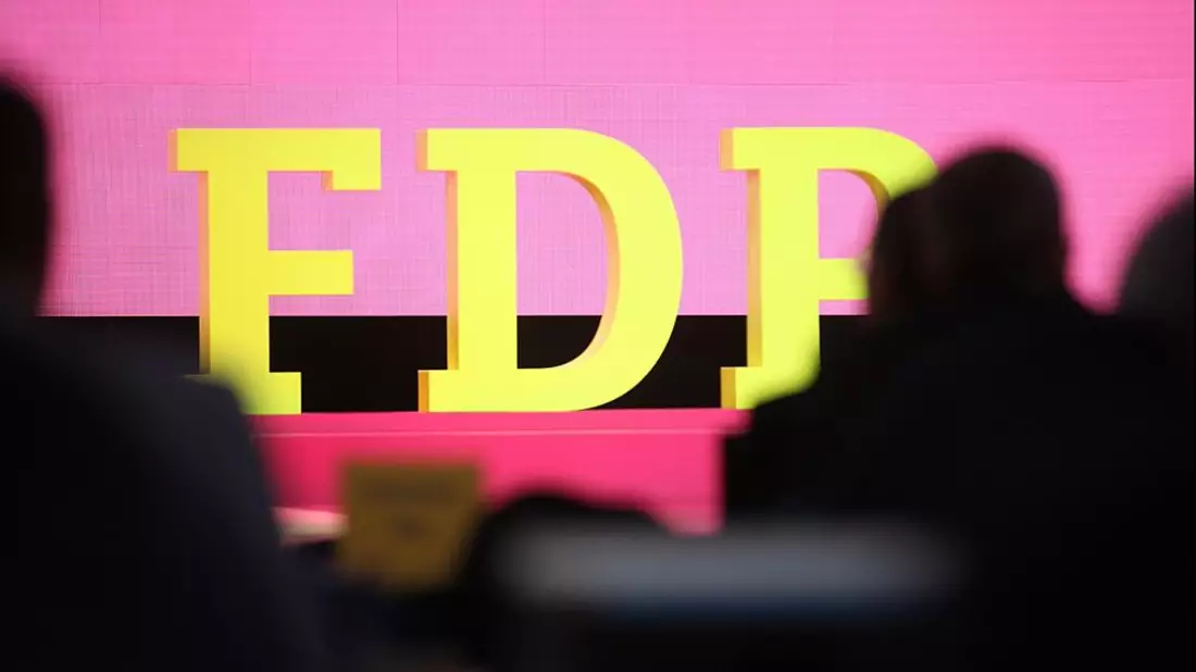 FDP-Logo auf Parteitag (Archiv) - Bild: über dts Nachrichtenagentur