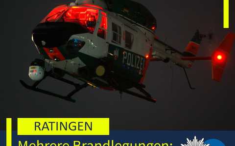 POL-ME: Mehrere Brände: Polizei fasst Tatverdächtigen nach Fahndung mit Hubschrauber - 2507118 - Foto: presseportal.de