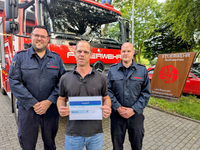 FW-KLE: Dauerspende für die Freiwillige Feuerwehr Bedburg-Hau: Dirk Peekel unterstützt ehrenamtliches Engagement - Foto: presseportal.de