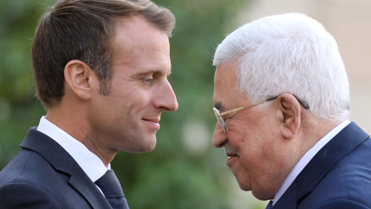 Der französische Präsident Emmanuel Macron will Palästina als Staat anerkennen und hat dazu einen Brief an den Palästinenserpräsidenten Mahmud Abbas veröffentlicht. - Foto: Ludovic Marin/AFP/dpa