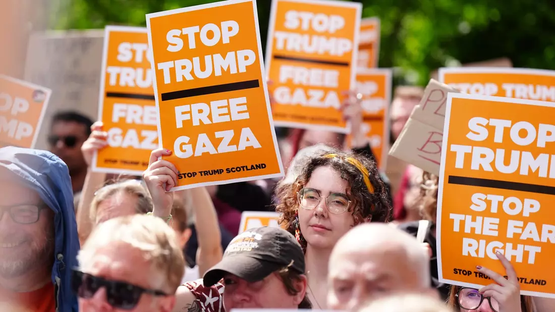 Protestiert wurde vor allem in Aberdeen und Edinburgh  - Bild: Jane Barlow/PA Wire/dpa