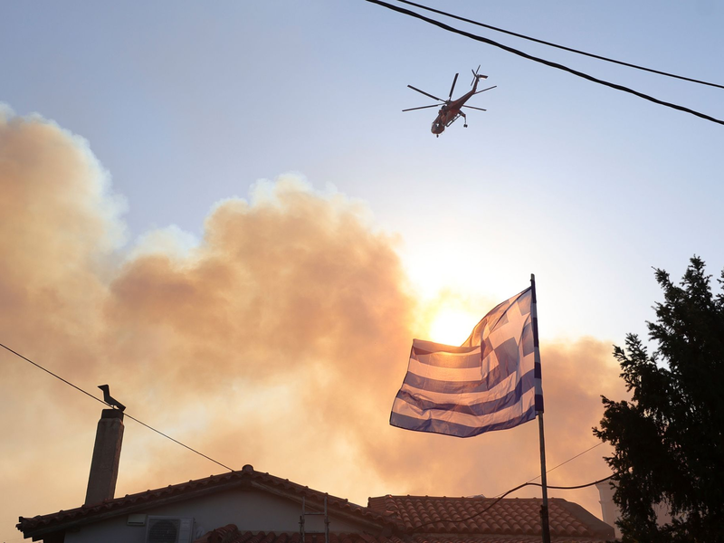 Übrig bleibt nach den verheerenden Bränden oft nur verkohlte Wüste. - Foto: Yorgos Karahalis/AP/dpa