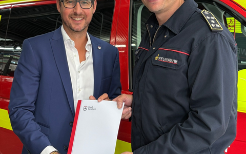 FW Konstanz: Tobias Heckenkamp als Amtsleiter und Kommandant bestellt - Foto: presseportal.de