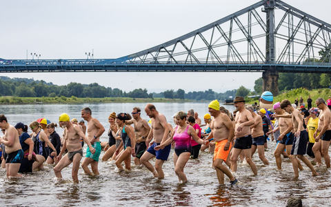 Das Elbeschwimmen wird immer beliebter. - Foto: Frank Hammerschmidt/dpa Das Elbeschwimmen wird immer beliebter. - Foto: Frank Hammerschmidt/dpa