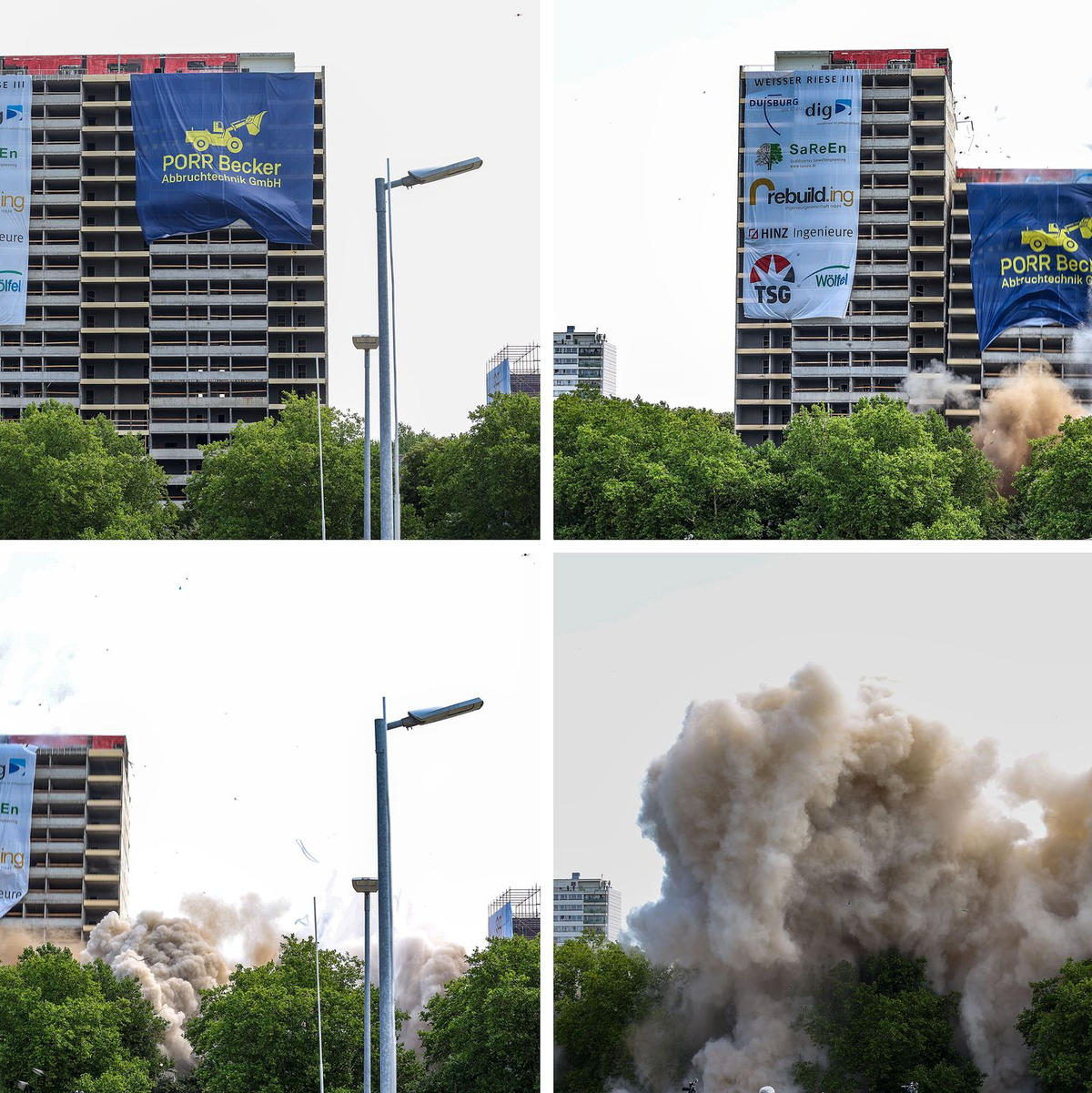 Die Sprengung lockte nicht nur Anwohner, sondern auch andere Schaulustige. - Foto: Christoph Reichwein/dpa