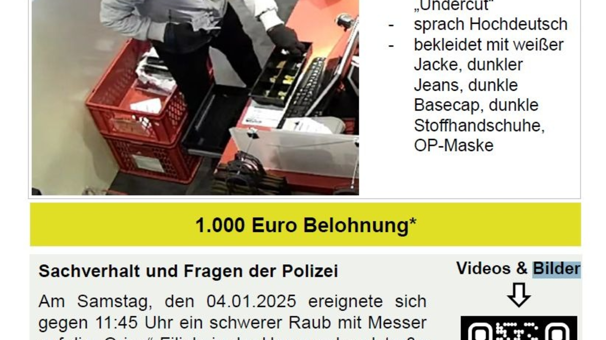 POL-F: 250728 - 0761 Frankfurt- Ostend: Gemeinsame Öffentlichkeitsfahndung wegen des Verdachts des schweren Raubes in einem Erotikfachgeschäft in der Hanauer Landstraße am 04.01.2025 - Foto: presseportal.de