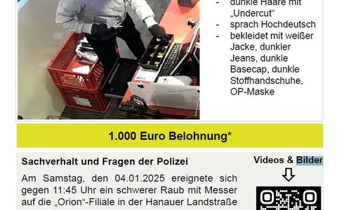 POL-F: 250728 - 0761 Frankfurt- Ostend: Gemeinsame Öffentlichkeitsfahndung wegen des Verdachts des schweren Raubes in einem Erotikfachgeschäft in der Hanauer Landstraße am 04.01.2025 - Foto: presseportal.de