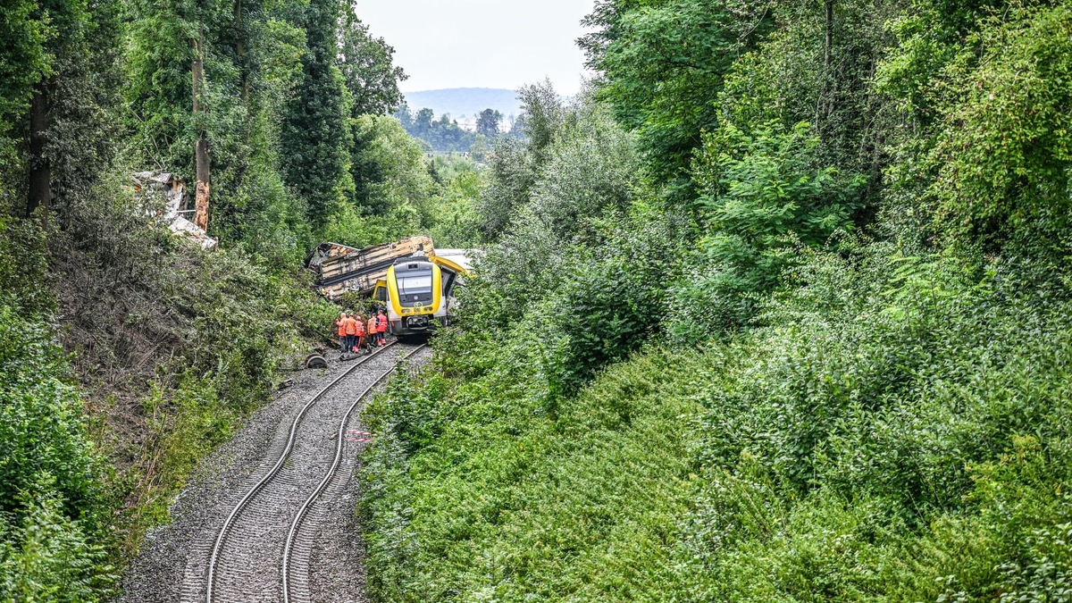 Die Überreste eines der Wagen wegen abtransportiert.  - Foto: Jason Tschepljakow/dpa