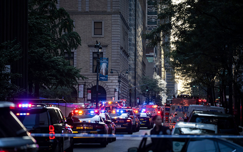 Großeinsatz der Polizei in New York nach einem Schussvorfall.  - Foto: Angelina Katsanis/AP/dpa