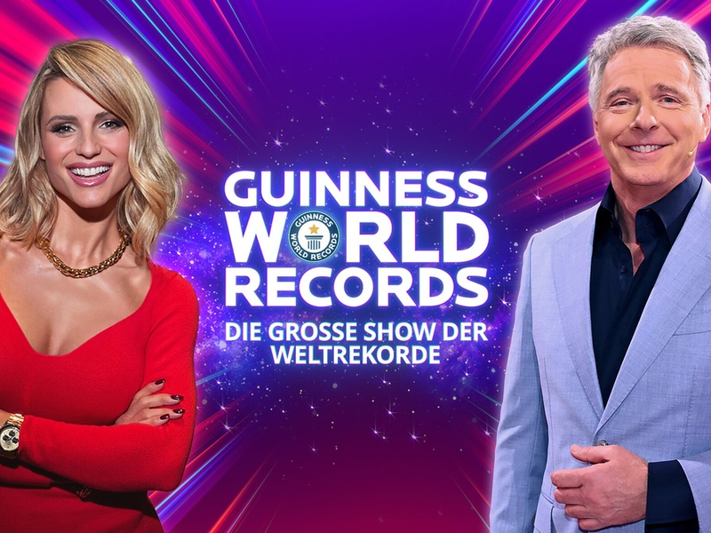 Michelle Hunziker Jörg Pilawa Guinness World Records - Die große Show der Weltrekorde - Foto: Joyn/Luca Oldani/Willi Weber, presseportal.de
