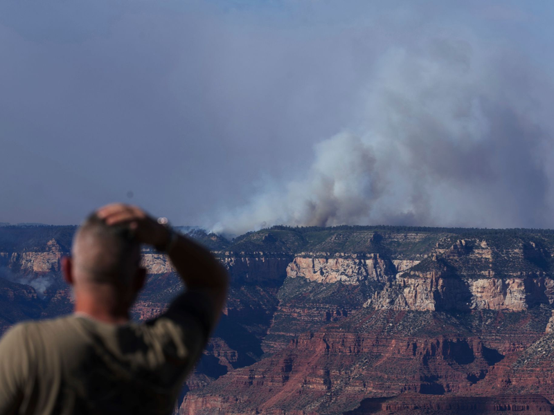 Die Flammen zeigen den Angaben zufolge «extremes Brandverhalten». - Foto: Jon Gambrell/AP/dpa