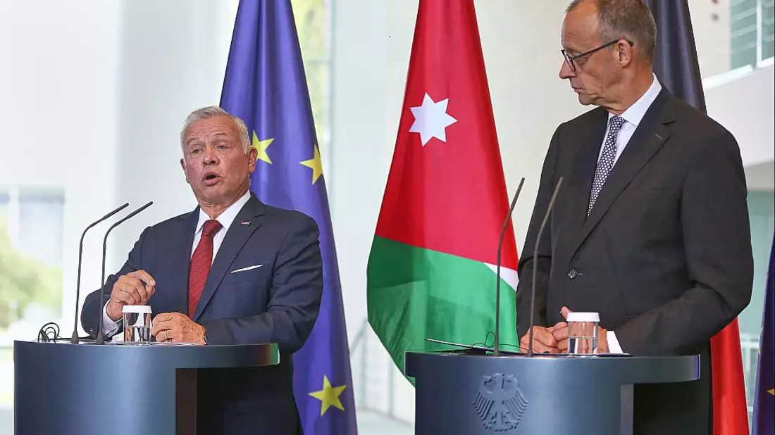 Abdullah II. bin al-Hussein und Friedrich Merz am 29.07.2025 - Bild: über dts Nachrichtenagentur