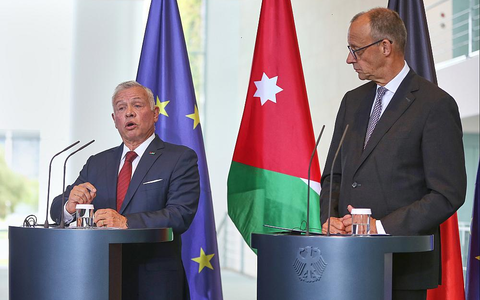 Abdullah II. bin al-Hussein und Friedrich Merz am 29.07.2025 - Foto: über dts Nachrichtenagentur Abdullah II. bin al-Hussein und Friedrich Merz am 29.07.2025 - Foto: über dts Nachrichtenagentur