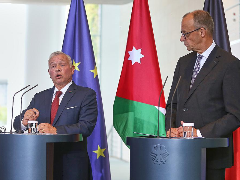 Abdullah II. bin al-Hussein und Friedrich Merz am 29.07.2025 - Foto: über dts Nachrichtenagentur