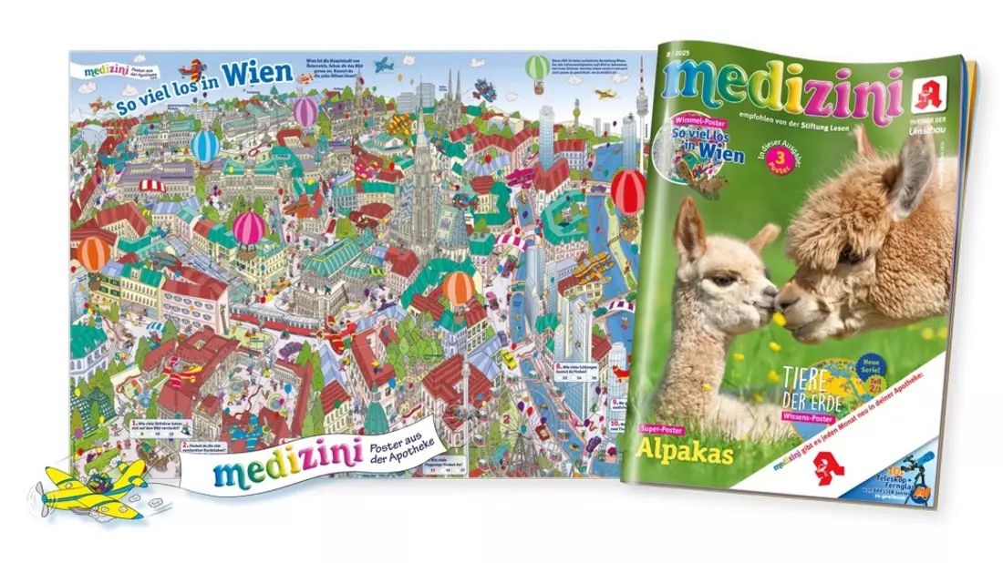 Wien entdecken mit Kinderaugen: Das neue medizini-Wimmelposter macht Österreichs Hauptstadt zum Abenteuer - Bild: presseportal.de