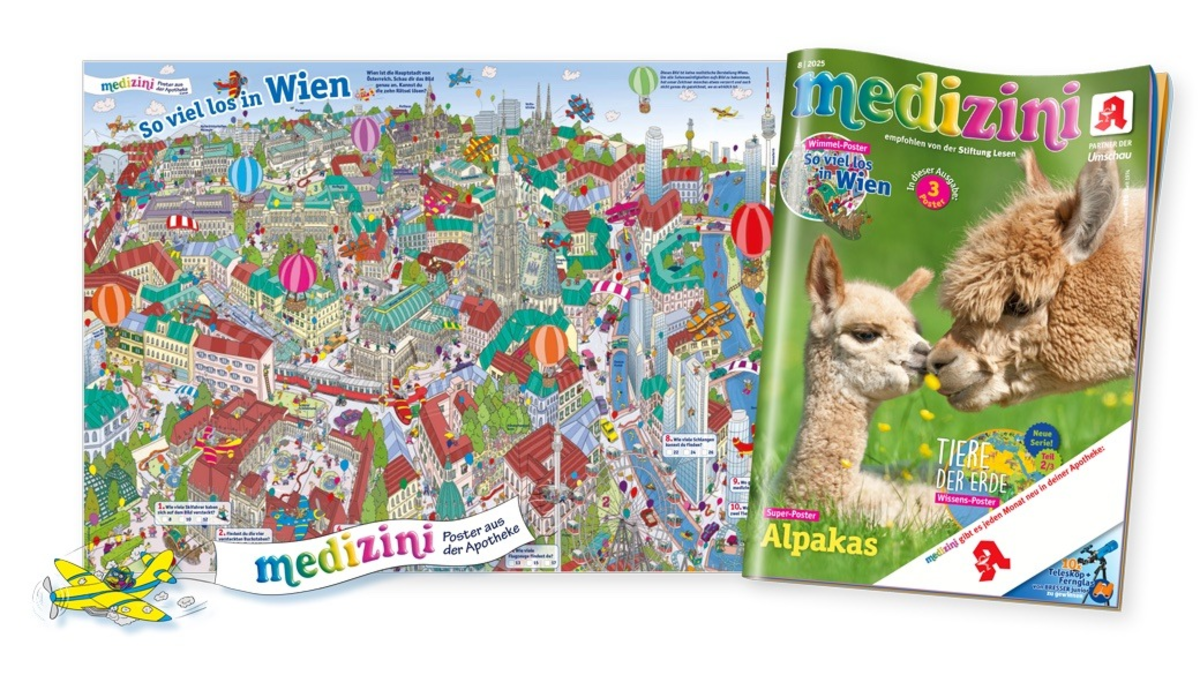 Wien entdecken mit Kinderaugen: Das neue medizini-Wimmelposter macht Österreichs Hauptstadt zum Abenteuer - Foto: presseportal.de