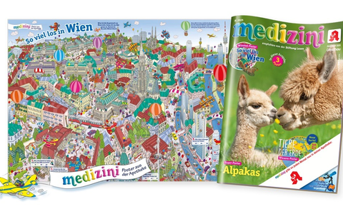 Wien entdecken mit Kinderaugen: Das neue medizini-Wimmelposter macht Österreichs Hauptstadt zum Abenteuer - Foto: presseportal.de