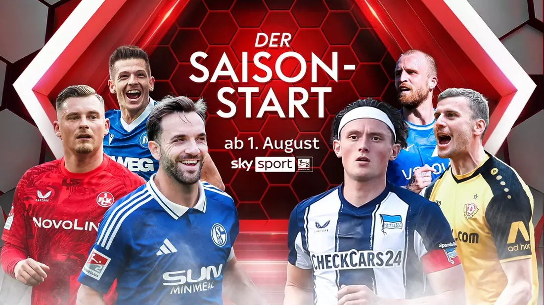 Das Eröffnungsspiel FC Schalke 04 gegen Hertha BSC und alle weiteren Partien der 2. Bundesliga 2025/26 ab Freitag live auf Sky Sport - Bild: presseportal.de