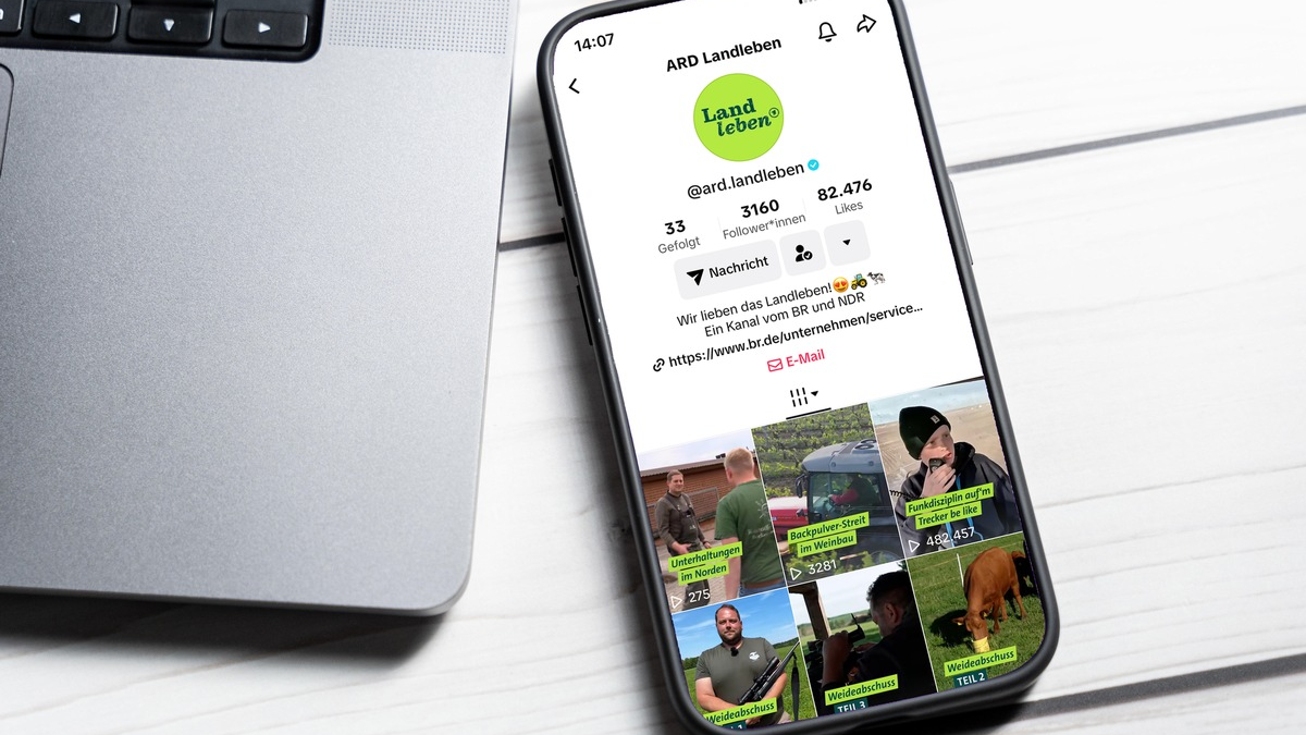 Neuer gemeinsamer TikTok-Kanal von NDR und BR: „ARD Landleben“ startet - Foto: presseportal.de