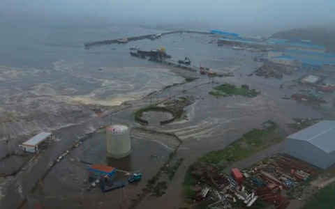 Einen Tag nach dem heftigen Beben vor der russischen Halbinsel Kamtschatka laufen die Aufräumarbeiten. (Archivbild) - Foto: Uncredited/Geophysical Service of the Russian Academy of Sciences/AP/dpa