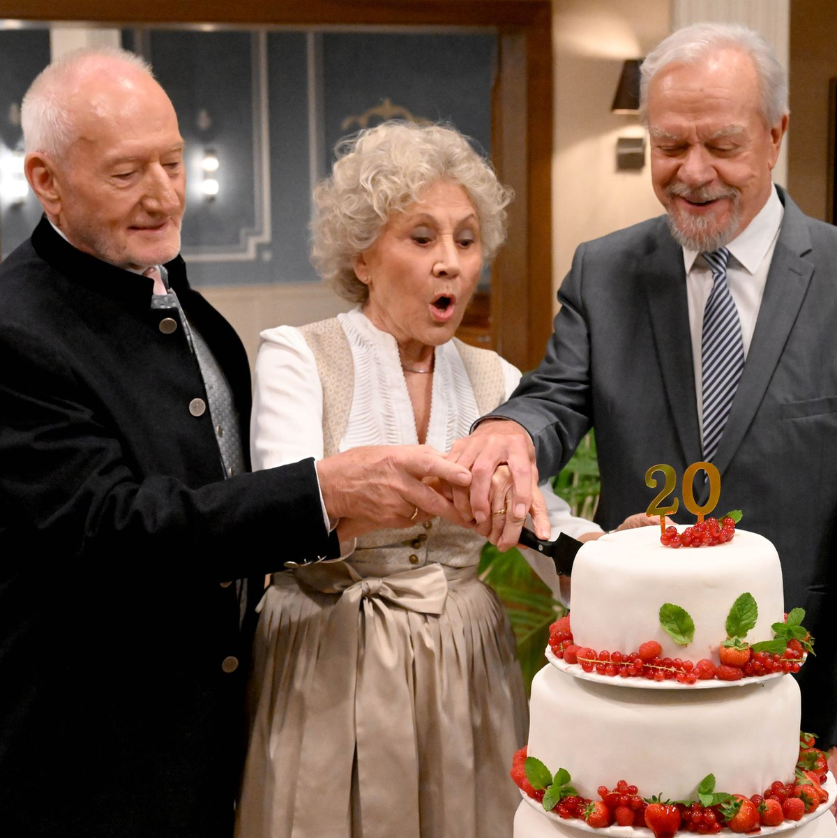 Eine Torte zum Jubiläum - Foto: Felix Hörhager/dpa