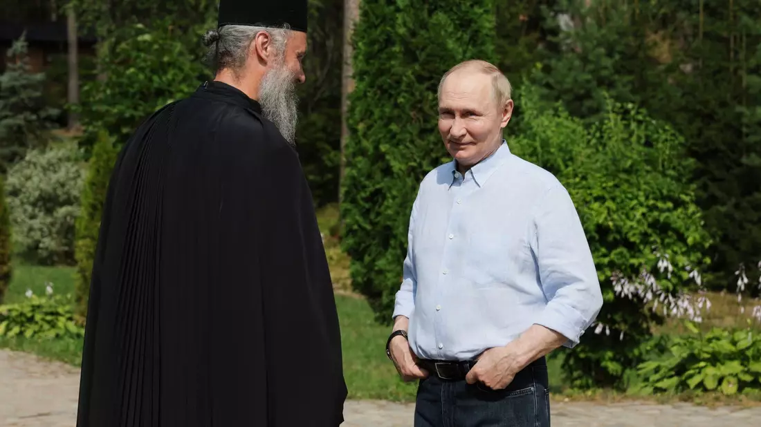 Fast jedes Jahr besucht Putin Kremlchef Putin das orthodoxe Kloster auf der nordrussischen Insel Walaam.  - Bild: Gavriil Grigorov/Pool Sputnik Kremlin/AP/dpa